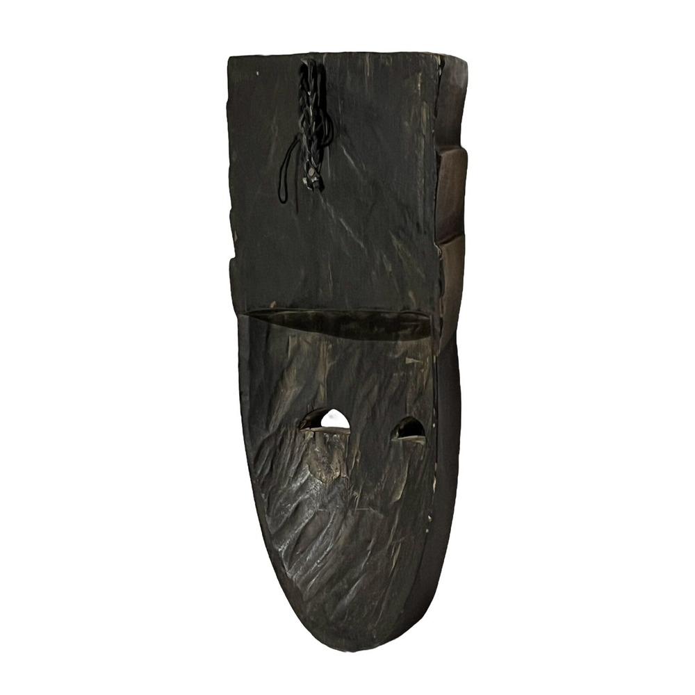 Pemangku Priest 13" Mask Hand Carved Wood Wall Folk Art Mangku Bali Indonesia - Picture 9 of 14